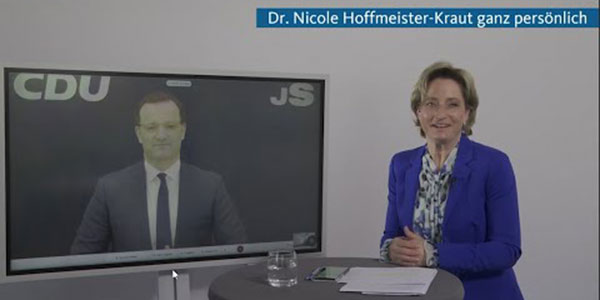 Dr. Nicole Hoffmeister-Kraut trifft Jens Spahn - Gesundheitsminister des Bundes
